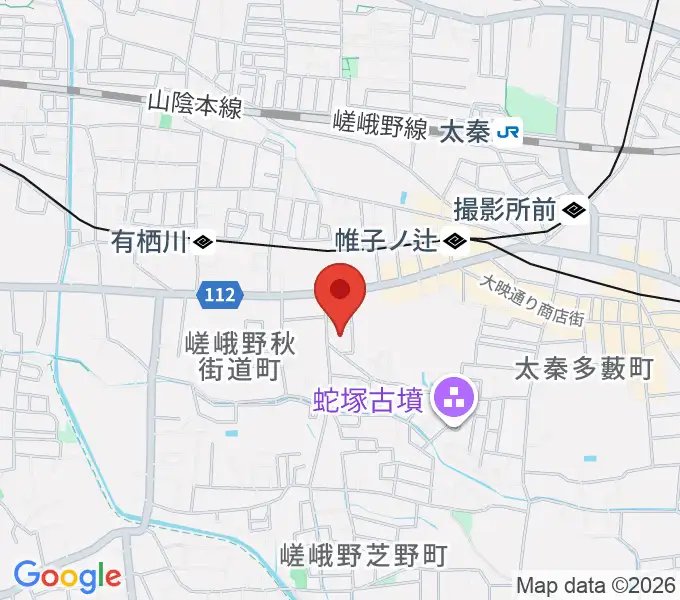 JEUGIA 太秦センターの地図