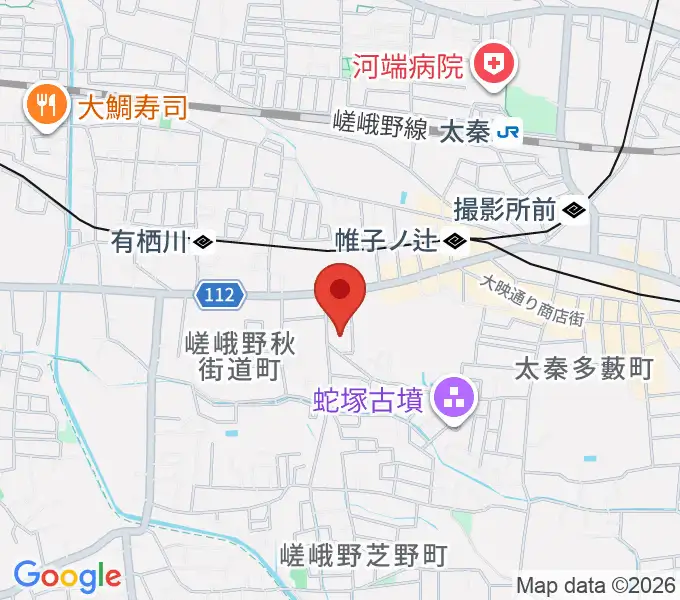 JEUGIA 太秦センターの地図