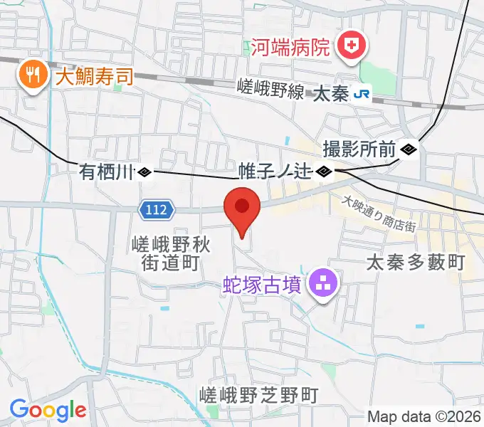 JEUGIA 太秦センターの地図