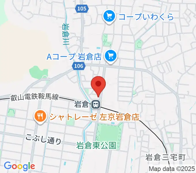 JEUGIA岩倉ミュージックセンターの地図