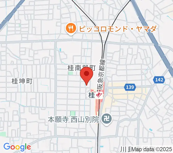 JEUGIA 桂センターの地図