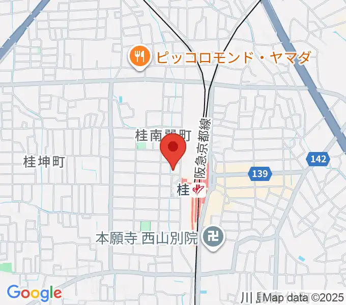 JEUGIA 桂センターの地図