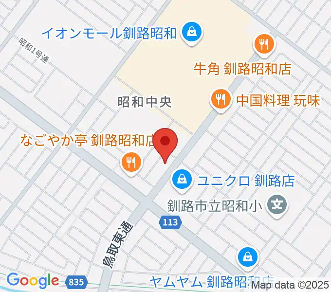 エルム楽器 昭和センターの地図