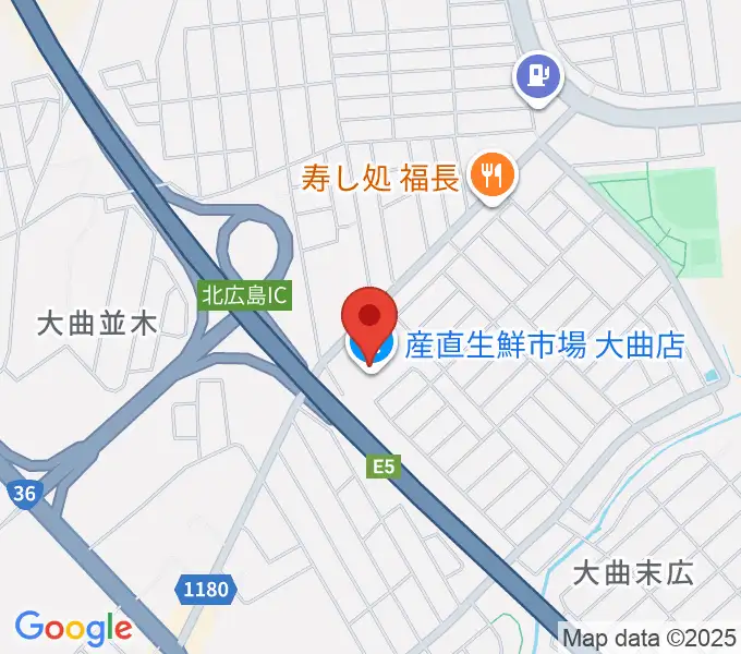 エルム楽器 セリオ大曲センターの地図