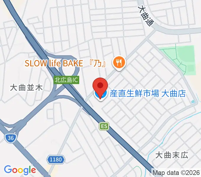 エルム楽器 セリオ大曲センターの地図