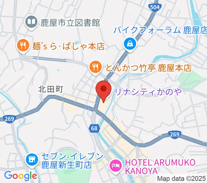 リナシティかのや 鹿屋市市民交流センターの地図