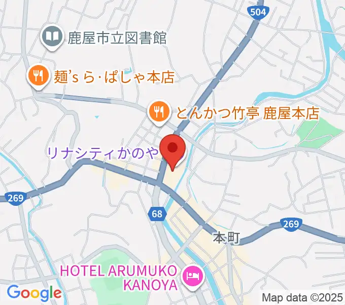 リナシティかのや 鹿屋市市民交流センターの地図