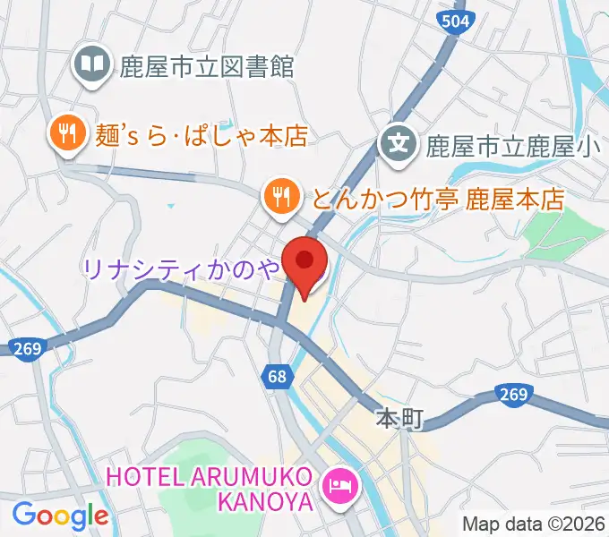 リナシティかのや 鹿屋市市民交流センターの地図