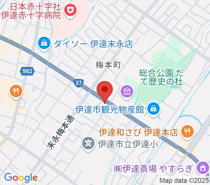 エルム楽器 伊達ミュージックセンターの地図