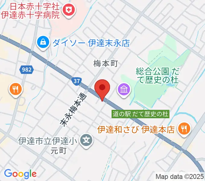 エルム楽器 伊達ミュージックセンターの地図