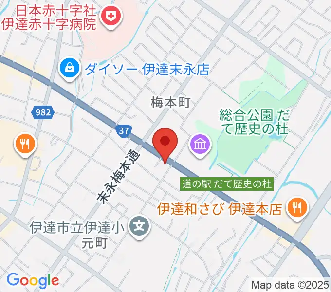 エルム楽器 伊達ミュージックセンターの地図