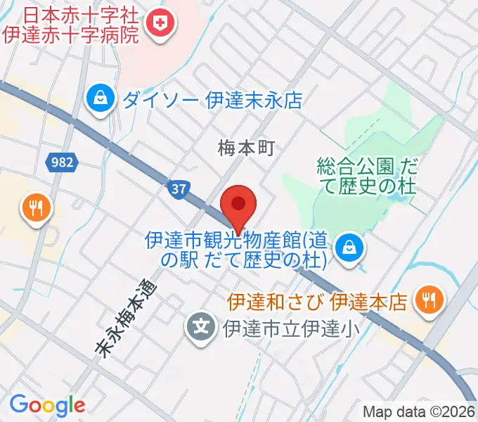 エルム楽器 伊達ミュージックセンターの地図