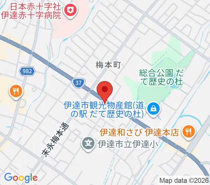 エルム楽器 伊達ミュージックセンターの地図