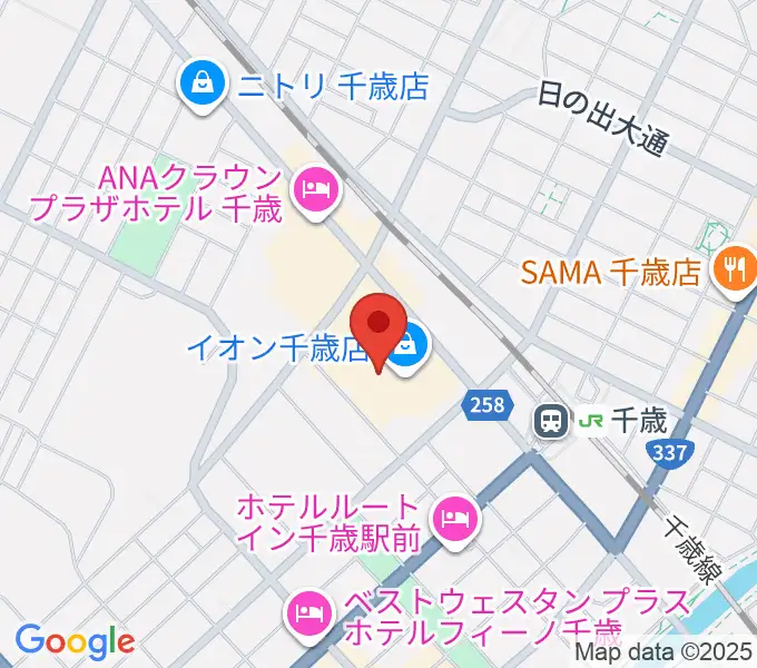 エルム楽器 イオン千歳センターの地図