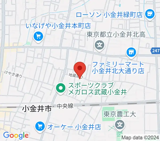 現代座会館の地図