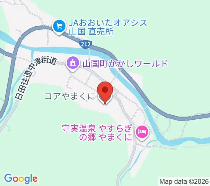 コアやまくにの地図