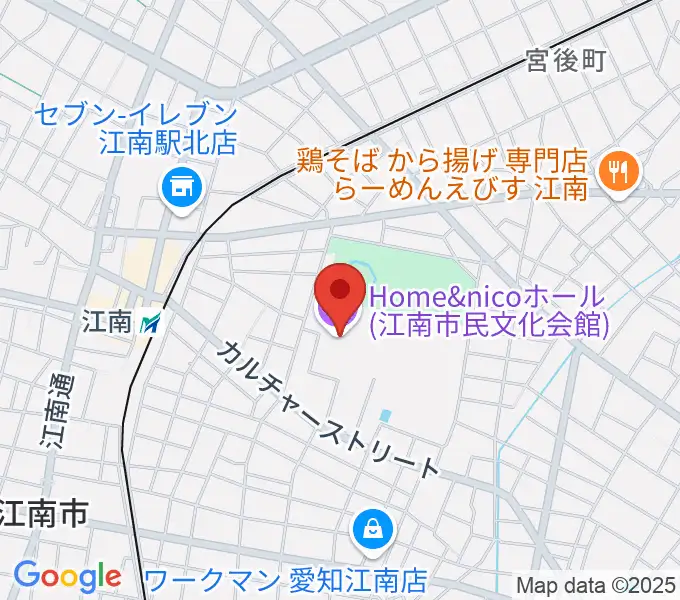 Home&nicoホールの地図