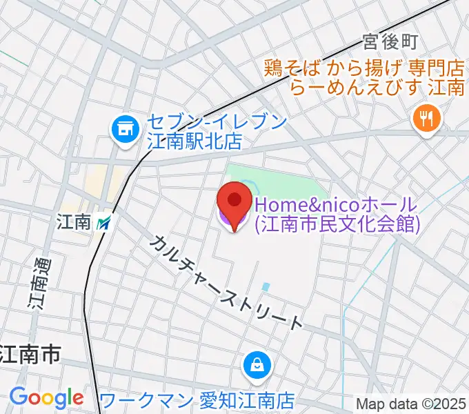 Home&nicoホールの地図