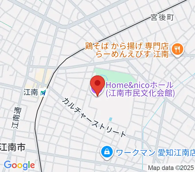 Home&nicoホールの地図