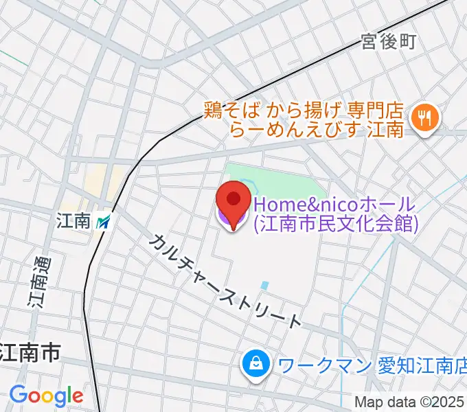 Home&nicoホールの地図