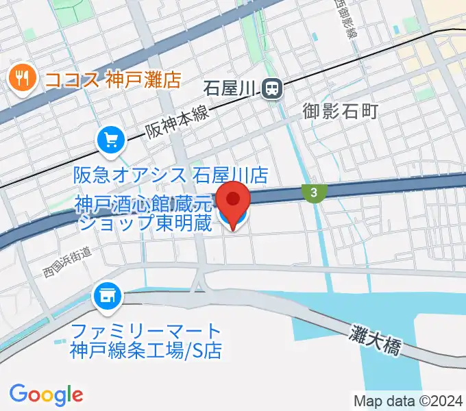 酒心館ホールの地図