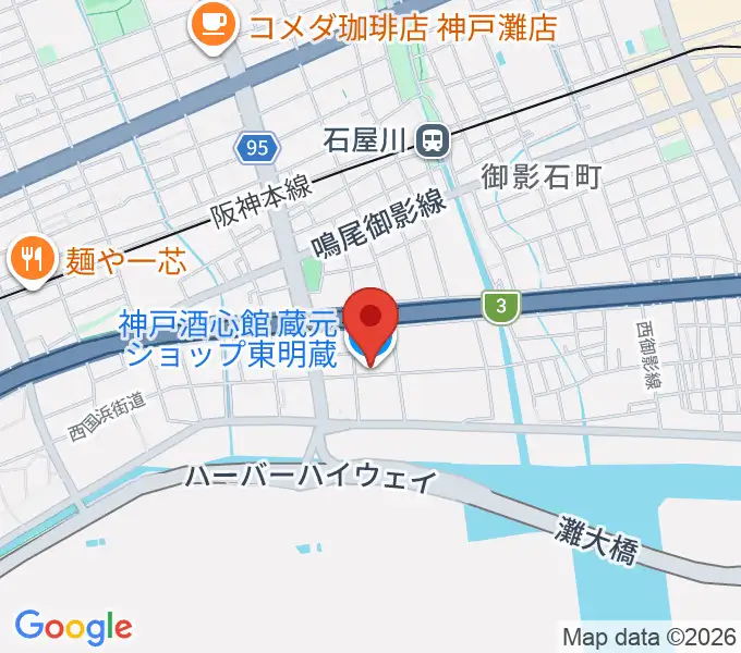 酒心館ホールの地図