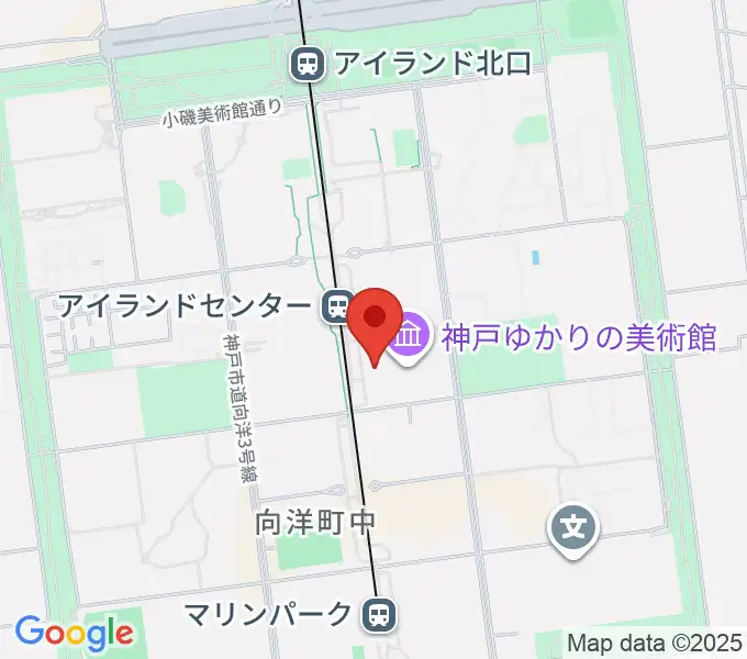 神戸ファッション美術館・オルビスホールの地図