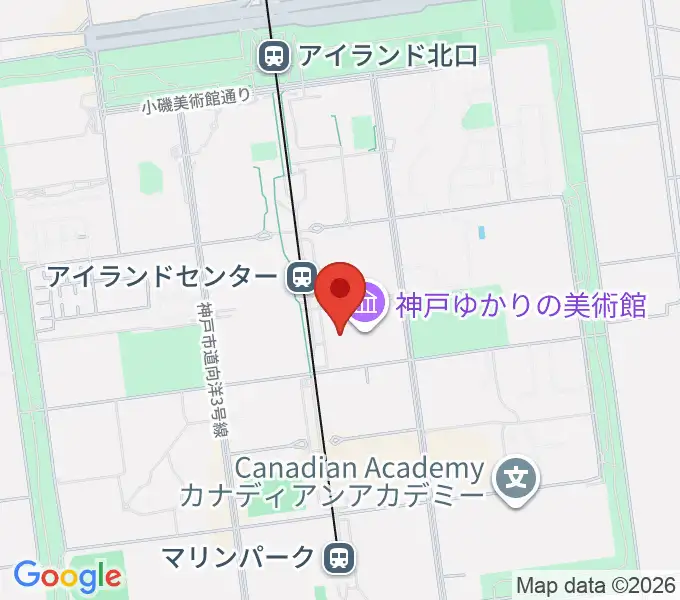 神戸ファッション美術館の地図