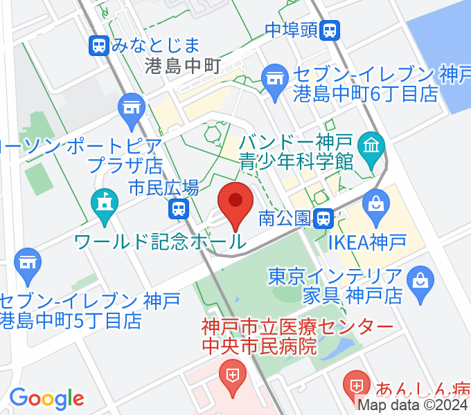 神戸ポートピアホールの場所