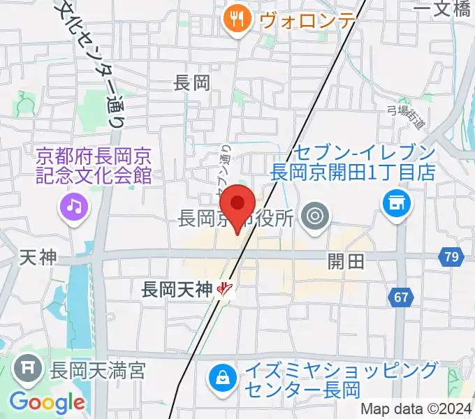 JEUGIA長岡京センターの地図