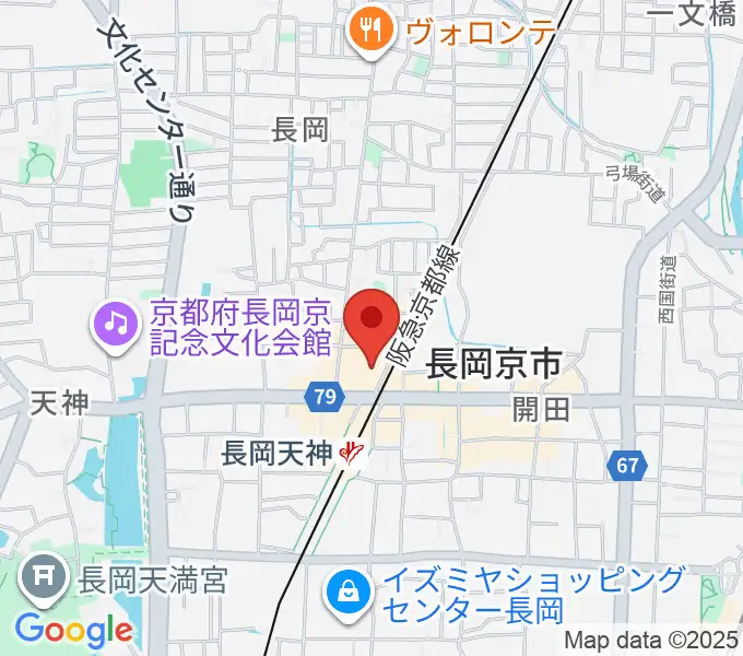 JEUGIA長岡京センターの地図