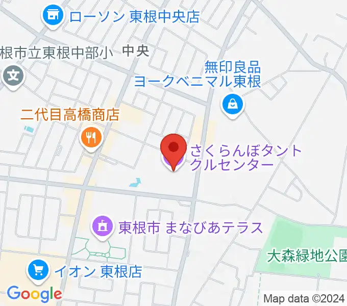 東根市さくらんぼタントクルセンターの地図