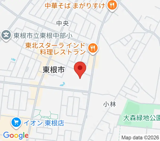 東根市さくらんぼタントクルセンターの地図