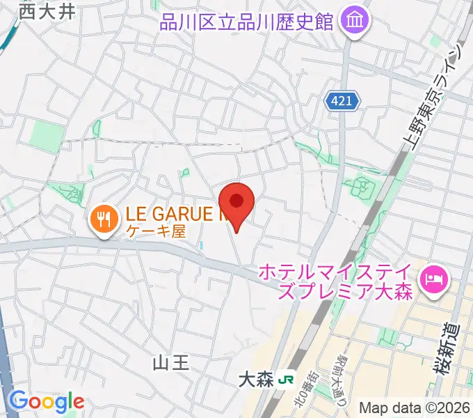 山王フォレスト大森シアターの地図