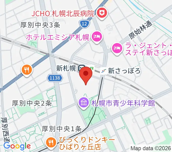 サンピアザ劇場の地図