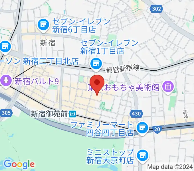 サンモールスタジオの地図