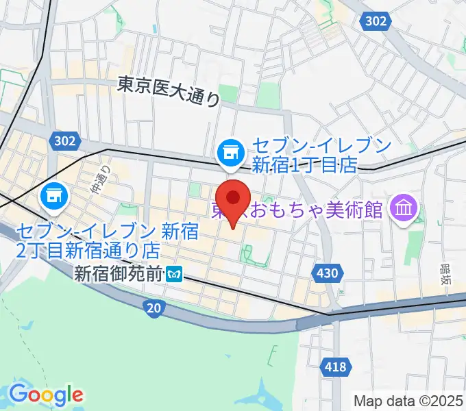 サンモールスタジオの地図