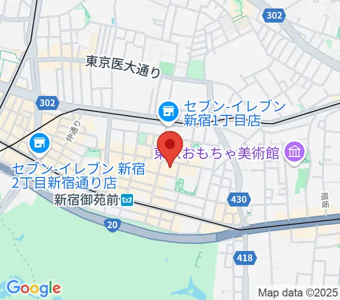 サンモールスタジオの地図