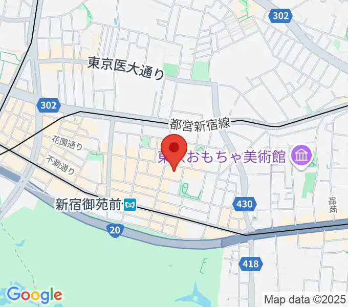 サンモールスタジオの地図