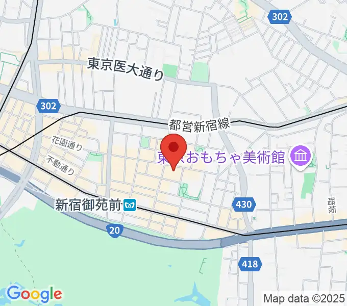 サンモールスタジオの地図