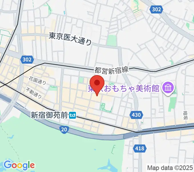サンモールスタジオの地図