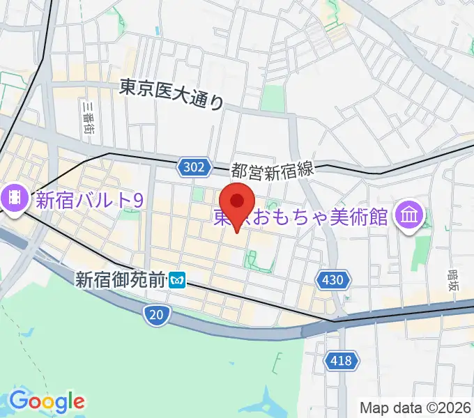 サンモールスタジオの地図