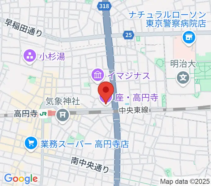 座・高円寺の地図