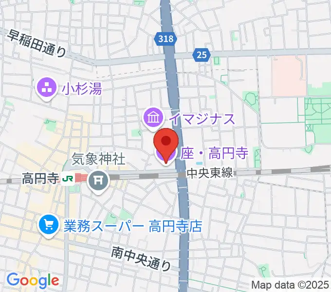 座・高円寺の地図