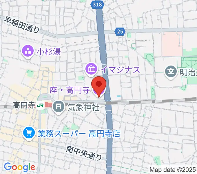 座・高円寺の地図