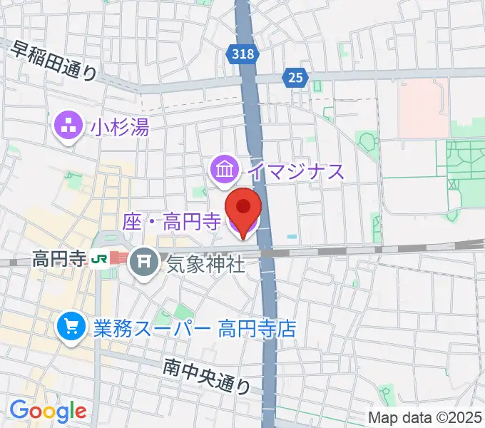 座・高円寺の地図