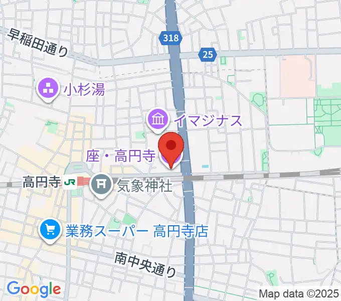 座・高円寺の地図