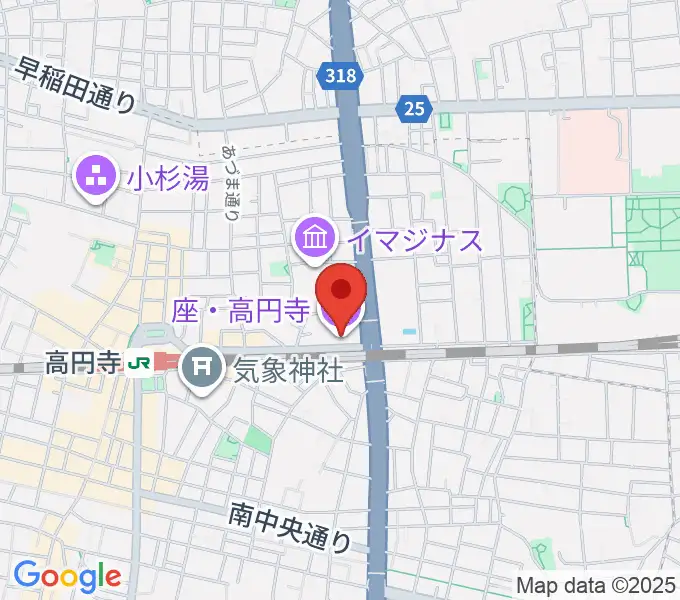 座・高円寺の地図