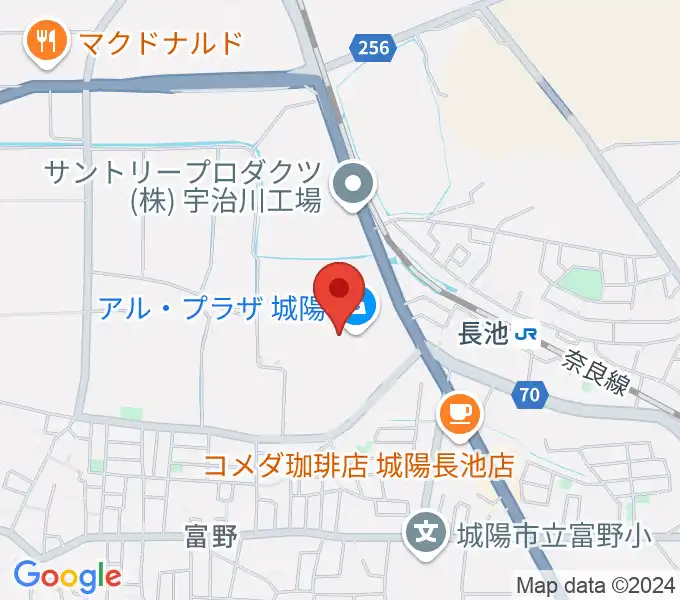 JEUGIA アルプラザ城陽センターの地図