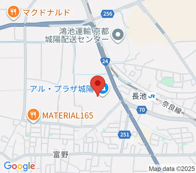 JEUGIA アルプラザ城陽センターの地図